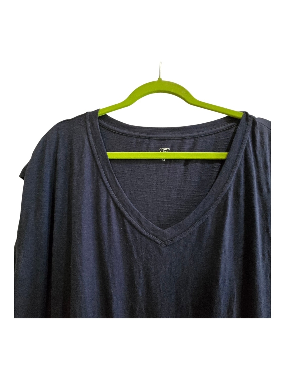 Casual Navy V-Neck Drawstring Waist Dress - Picture 4 of 5